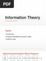 Information Theory: Dr. Muhammad Imran Farid