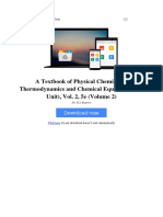 A Textbook of Physical Chemistry Thermodynamics and Chemical Equilibrium Si Unit Vol 2 5e Volume 2 by DR K L Kapoor 9339218914 PDF