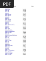 Nokia Price Models