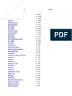 Nokia Price Models