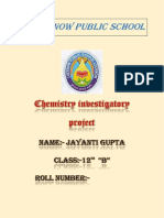 Lucknow Public School: Chemistry Investigatory Project