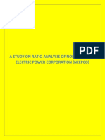 A Study On Ratio Analysis of North Eastern Electric Power Corporation (Neepco)