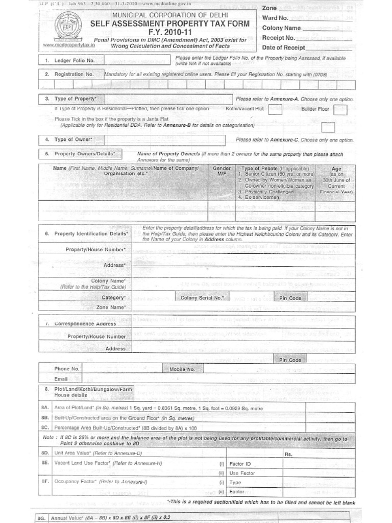 house tax form