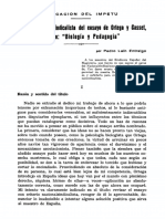 Revision Nacionalsindicalista Del Ensayo de Ortega y Gasset Titulado Biologia y Pedagogia 774926