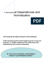 Functional Dependencies and Normalization