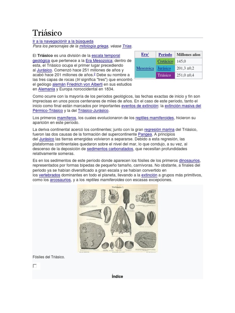 Triásico PDF Geología Science