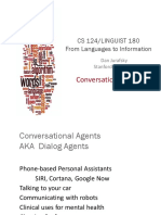 CS 124/LINGUIST 180 From Languages To Information: Conversational Agents