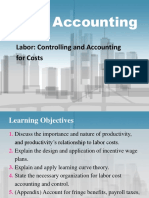 Cost Accounting: Labor: Controlling and Accounting For Costs