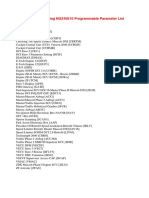 Diag NG10 Parameter List