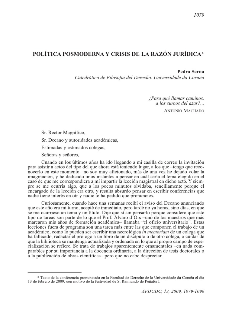 Politica Posmoderna y Crisis de La Razon PDF | PDF | Homosexualidad ...