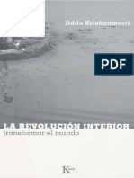 La Revolucion Interior - Jiddu Krishnamurti