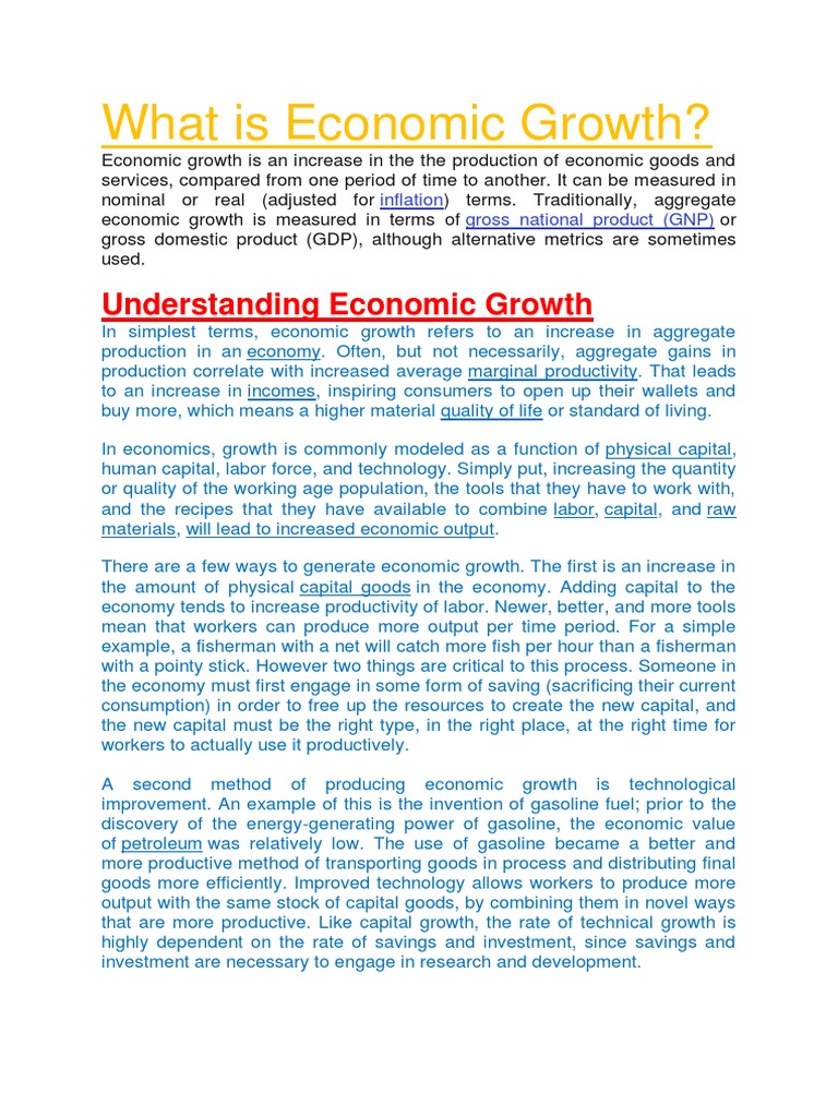 WHAT IS ECONOMIC GROWTH VERY SHORT ANSWER visual data 2