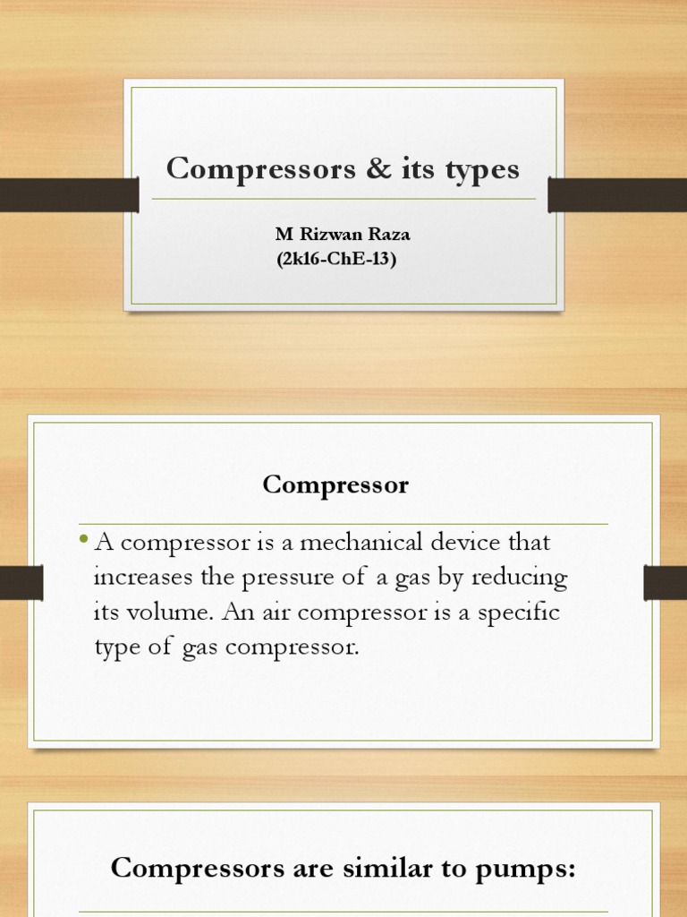 Types and Uses of Compressors | PDF | Pump | Energy Technology