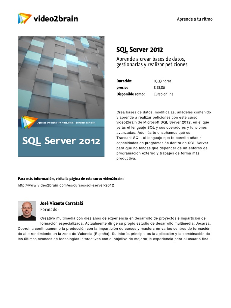 SQL Server 2012 PDF | PDF