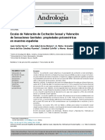 Escalas de Valoración de Excitación Sexual y Valoración de Sensaciones Genitales Propiedades Psicométricas en Muestras Espan Olas