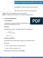 ICSE Class 10 Mathematics Syllabus 2017 - 2018