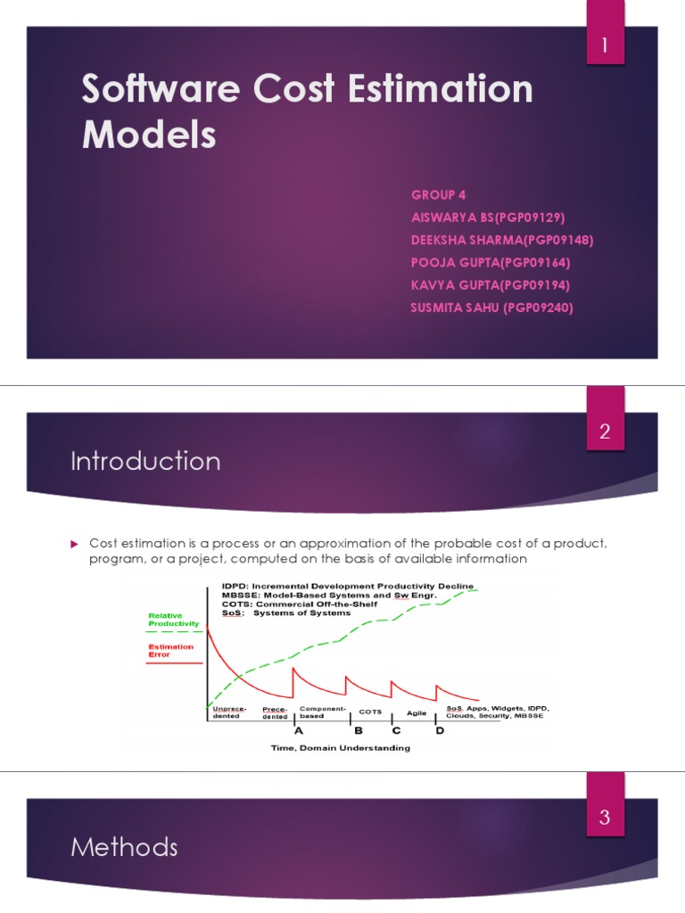Software Cost Estimation Models Compared | PDF | Software Development ...