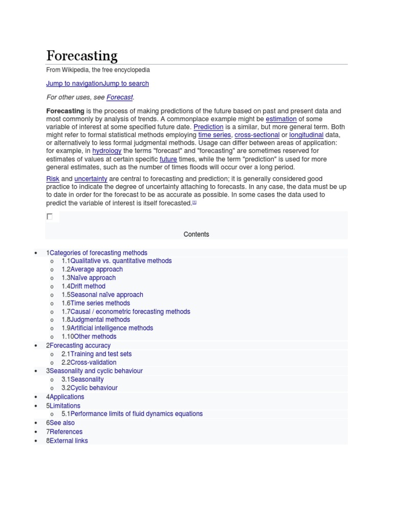 Understanding Forecasting Methods | PDF | Forecasting | Scientific Modeling