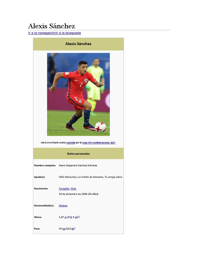 Alexis Sanchez | PDF | FC Barcelona | Arsenal FC, image size:768x1024