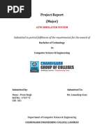 Project Report (Major) : Submitted in Partial Fulfilment of The Requirements For The Award of