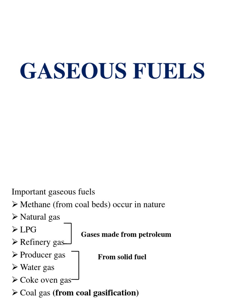 Gaseous Fuels PDF Natural Gas Fuels