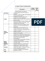 The Organ Entrails Grading Rubric: Require-Ment Done (Check Off) Description Dissec - Tion Plans