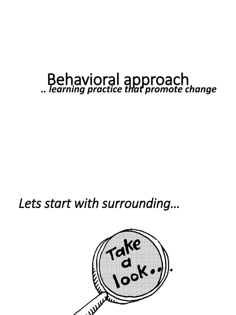Behavioral Approaches in Psychology | PDF