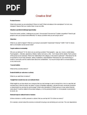 Creative brief
