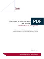 Info To Maritime Administrations and Training Providers September 2011 PDF