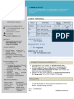 Career objective and academic profile