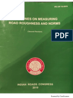 IRC-SP-16-2019 Guidelines On Measuring Road Roughness