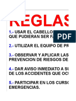 Reglas de Seguridad en La Pared