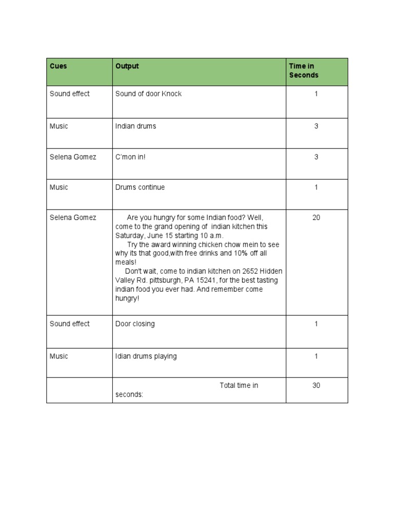 Radio Script | PDF