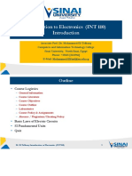 Introduction To Electronics (INT 110)