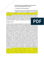 La Estabilidad Coloidal de Nanopartículas de Oro en 2propanol Bajo Irradiación Láser