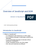 Overview of Javascript and Dom: Instructor: Dr. Fang (Daisy) Tang