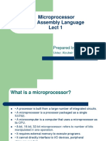 Microprocessor and Assembly Language Lect 1: Prepared by