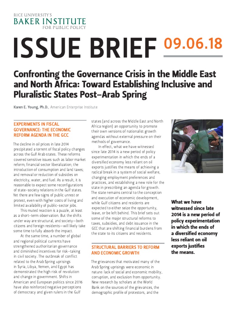 Confronting The Governance Crisis in The Middle East and North Africa | PDF