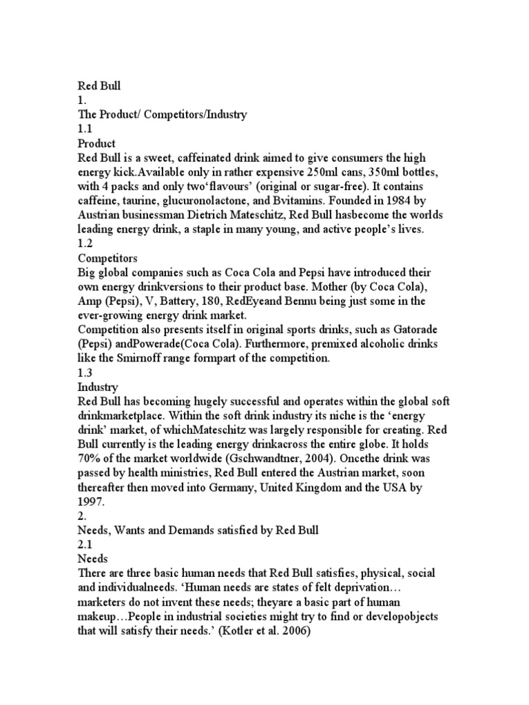Red Bull - Marketing Mix | PDF | Marketing | Retail