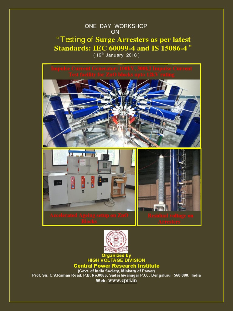 Surge Arrester Testing Workshop | PDF | Laboratories | Engineering