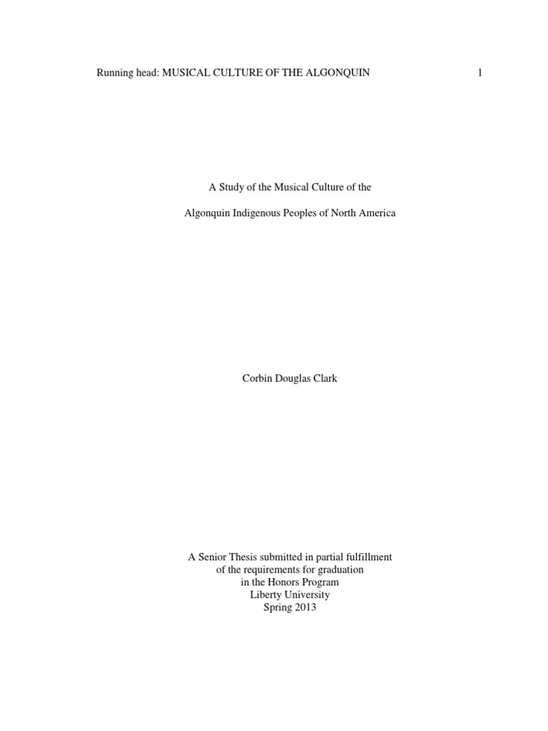 Algonquin Musical Culture Study | PDF | Native Americans In The United ...