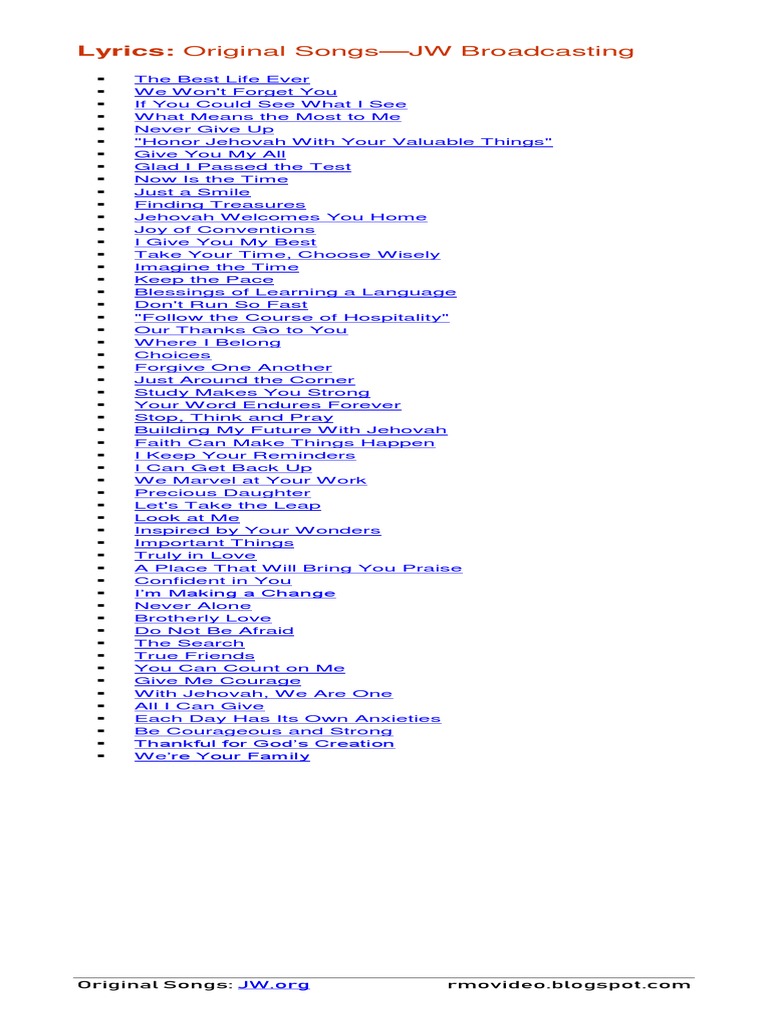 LET S KEEP IT SIMPLE JW LYRICS visual data 2