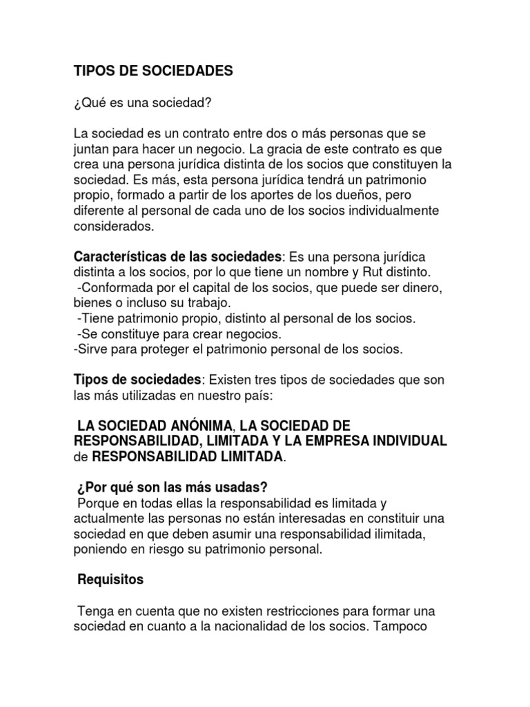 Solucion Taller Contabilidad Tipos de Sociedades | PDF | Sociedad ...