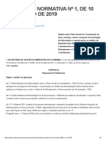 INSTRUÇÃO NORMATIVA Nº 1, DE 10 DE JANEIRO DE 2019