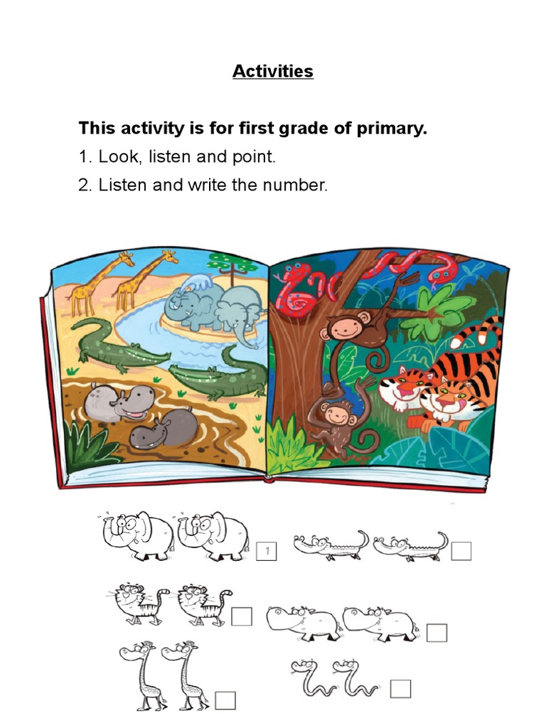 Look, Listen and Point. 2. Listen and Write The Number.: Activities | PDF