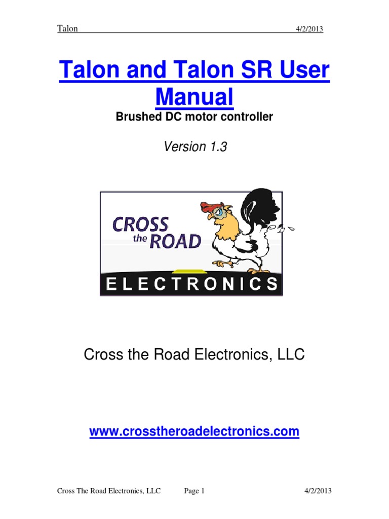 Talon Brushed DC Motor Controller Manual | PDF | Amplifier | Light ...