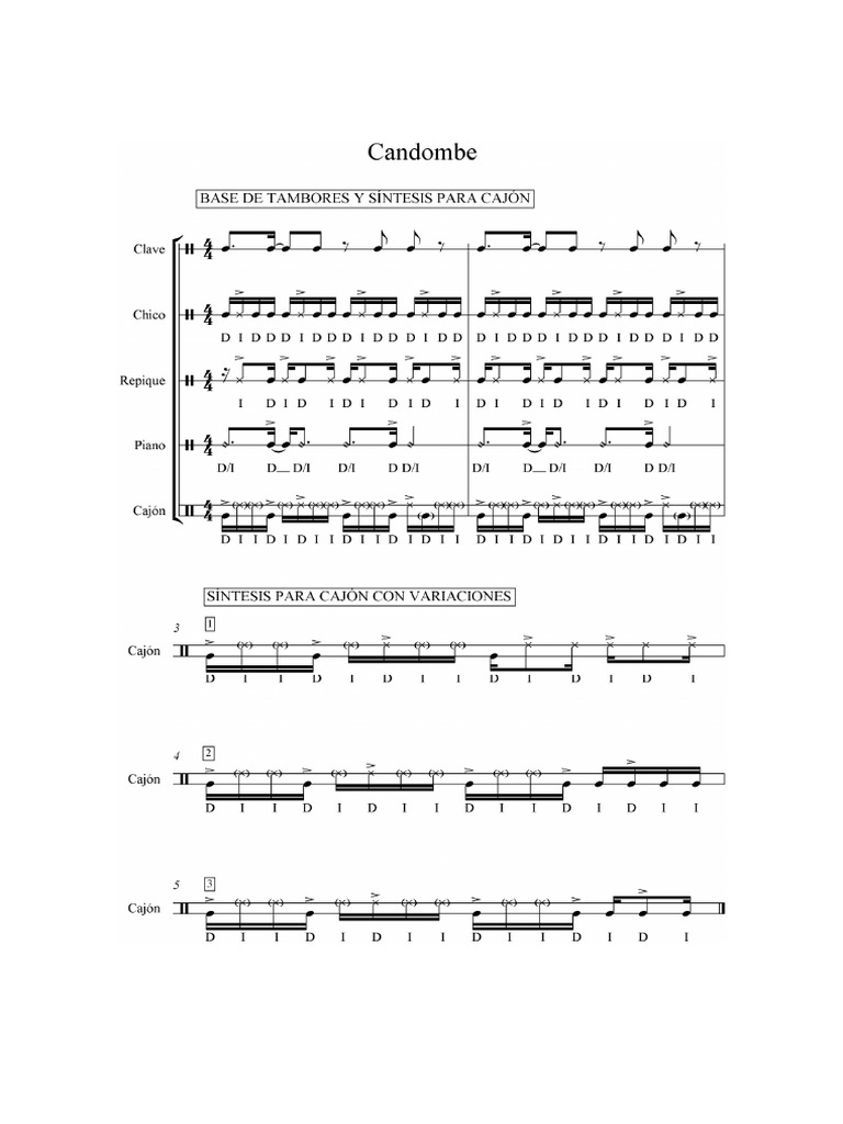 Clave de Candombe: Milongón del Guruyú | PDF