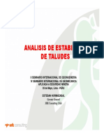 Análisis de estabilidad de taludes y mecanismos de falla