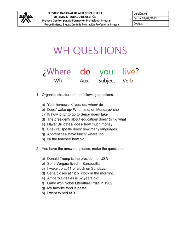 Questions | PDF | Language Arts & Discipline