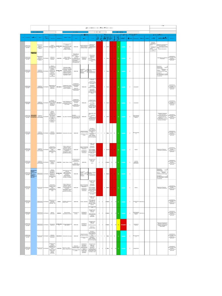 Matriz de Riesgos y Controles Laborales | PDF | Enfermedades y ...